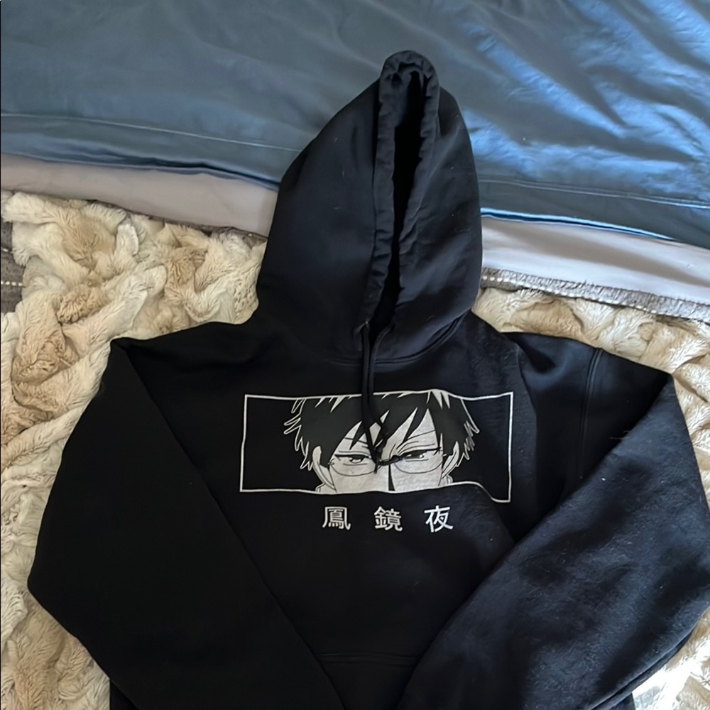 Ouran High School Host Club Kyoya Ootori Black Graphic Hoodie